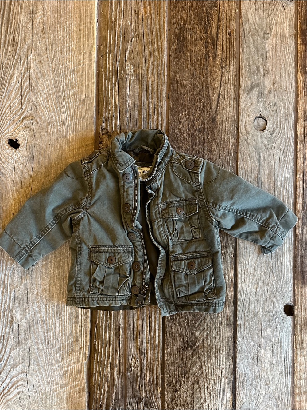 1989 Place Olive Green Kids Utility Jean Jacket